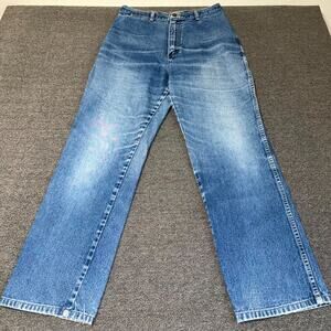 Vintage Wrangler Jeans Womens 16 Blue Denim Medium Wash High Rise Straight Leg
